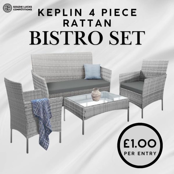 KEPLIN 4 PIECE RATTAN BISTRO SET OR £100