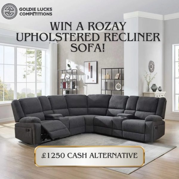 WIN A ROZAY UPHOLSTERED RECLINER CORNER SOFA OR £1250 CASH