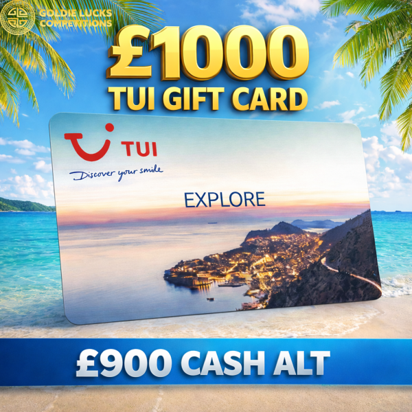 🏝️ £1000 TUI GIFT CARD OR £900 CASH
