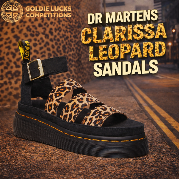 DR MARTEN - CLARISSA LEOPARD PRINT SANDALS OR £130 🐆